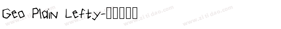 Geo Plain Lefty字体转换